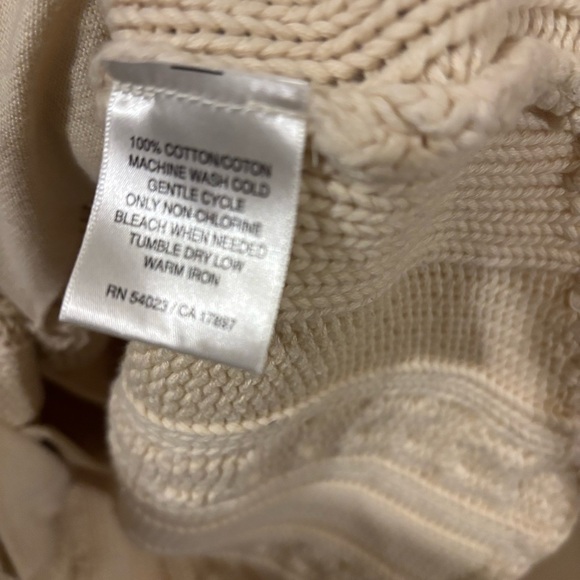 Old navy vintage polo short sleeve beige tan sweater M - Picture 5 of 10